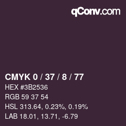カラーコード: CMYK 0 / 37 / 8 / 77 | qconv.com