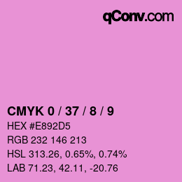 Farbcode: CMYK 0 / 37 / 8 / 9 | qconv.com