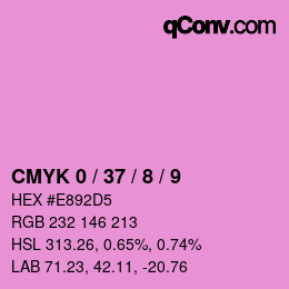 Color code: CMYK 0 / 37 / 8 / 9 | qconv.com