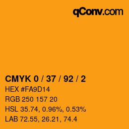 Color code: CMYK 0 / 37 / 92 / 2 | qconv.com