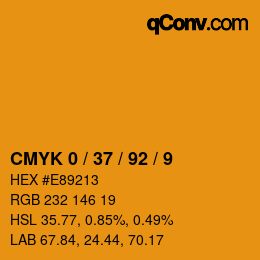 Color code: CMYK 0 / 37 / 92 / 9 | qconv.com