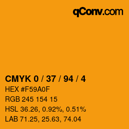 Color code: CMYK 0 / 37 / 94 / 4 | qconv.com