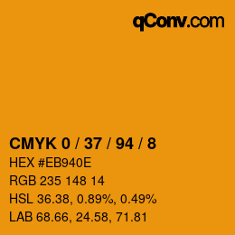 カラーコード: CMYK 0 / 37 / 94 / 8 | qconv.com