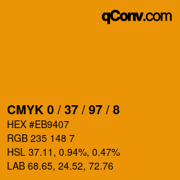 カラーコード: CMYK 0 / 37 / 97 / 8 | qconv.com