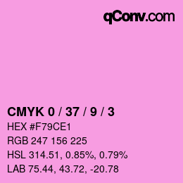 カラーコード: CMYK 0 / 37 / 9 / 3 | qconv.com