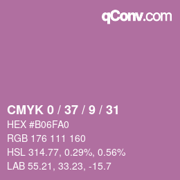 颜色代码: CMYK 0 / 37 / 9 / 31 | qconv.com