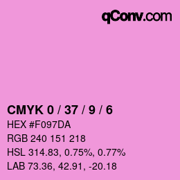 カラーコード: CMYK 0 / 37 / 9 / 6 | qconv.com