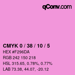 カラーコード: CMYK 0 / 38 / 10 / 5 | qconv.com