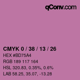 Color code: CMYK 0 / 38 / 13 / 26 | qconv.com