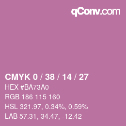 颜色代码: CMYK 0 / 38 / 14 / 27 | qconv.com