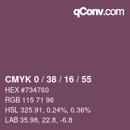 Color code: CMYK 0 / 38 / 16 / 55 | qconv.com