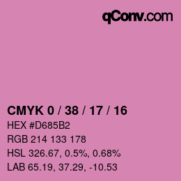 Color code: CMYK 0 / 38 / 17 / 16 | qconv.com