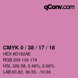 Color code: CMYK 0 / 38 / 17 / 18 | qconv.com