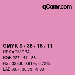 Color code: CMYK 0 / 38 / 18 / 11 | qconv.com