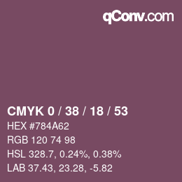 颜色代码: CMYK 0 / 38 / 18 / 53 | qconv.com