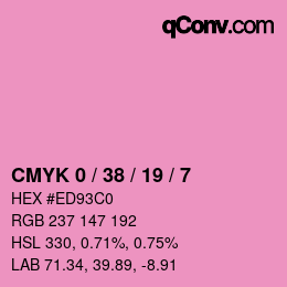 カラーコード: CMYK 0 / 38 / 19 / 7 | qconv.com