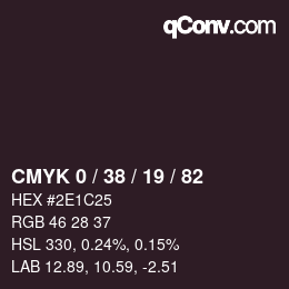 Color code: CMYK 0 / 38 / 19 / 82 | qconv.com