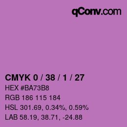 カラーコード: CMYK 0 / 38 / 1 / 27 | qconv.com