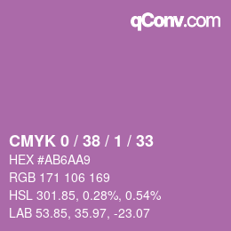 カラーコード: CMYK 0 / 38 / 1 / 33 | qconv.com