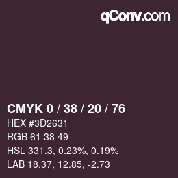 Color code: CMYK 0 / 38 / 20 / 76 | qconv.com