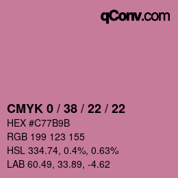 Color code: CMYK 0 / 38 / 22 / 22 | qconv.com