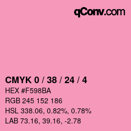 カラーコード: CMYK 0 / 38 / 24 / 4 | qconv.com