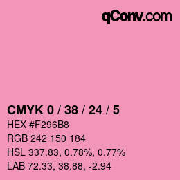 カラーコード: CMYK 0 / 38 / 24 / 5 | qconv.com