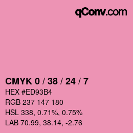 Color code: CMYK 0 / 38 / 24 / 7 | qconv.com