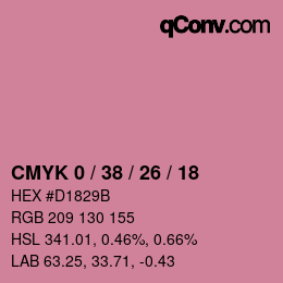 Código de color: CMYK 0 / 38 / 26 / 18 | qconv.com