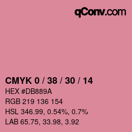 Color code: CMYK 0 / 38 / 30 / 14 | qconv.com