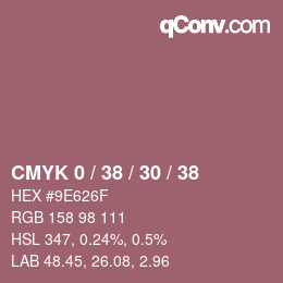 颜色代码: CMYK 0 / 38 / 30 / 38 | qconv.com