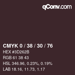 Color code: CMYK 0 / 38 / 30 / 76 | qconv.com