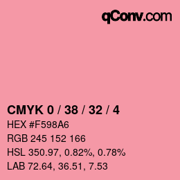 Color code: CMYK 0 / 38 / 32 / 4 | qconv.com