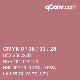 颜色代码: CMYK 0 / 38 / 33 / 28 | qconv.com