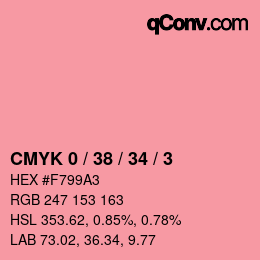 Color code: CMYK 0 / 38 / 34 / 3 | qconv.com