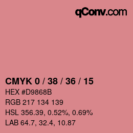 Color code: CMYK 0 / 38 / 36 / 15 | qconv.com