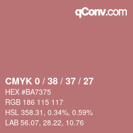 颜色代码: CMYK 0 / 38 / 37 / 27 | qconv.com
