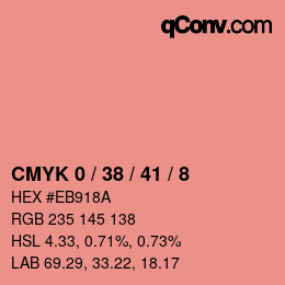 Color code: CMYK 0 / 38 / 41 / 8 | qconv.com