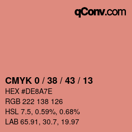 Color code: CMYK 0 / 38 / 43 / 13 | qconv.com