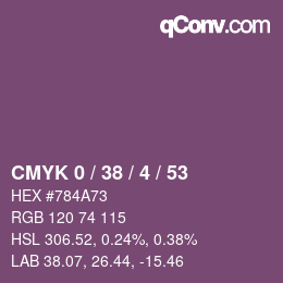 Color code: CMYK 0 / 38 / 4 / 53 | qconv.com