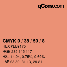 Color code: CMYK 0 / 38 / 50 / 8 | qconv.com