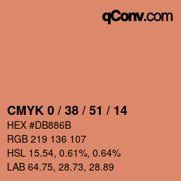 カラーコード: CMYK 0 / 38 / 51 / 14 | qconv.com