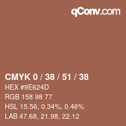 カラーコード: CMYK 0 / 38 / 51 / 38 | qconv.com