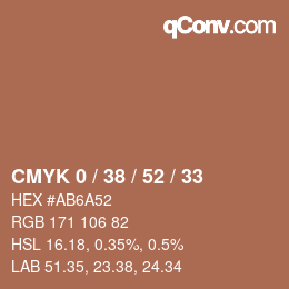 Color code: CMYK 0 / 38 / 52 / 33 | qconv.com