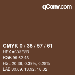 颜色代码: CMYK 0 / 38 / 57 / 61 | qconv.com
