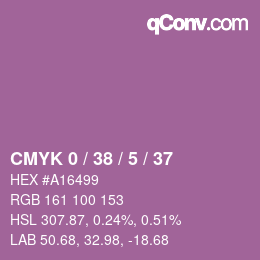 Color code: CMYK 0 / 38 / 5 / 37 | qconv.com