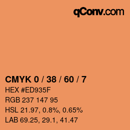 Color code: CMYK 0 / 38 / 60 / 7 | qconv.com