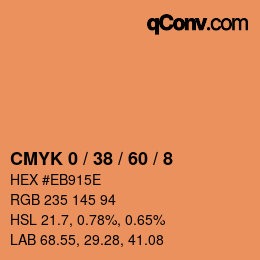 Color code: CMYK 0 / 38 / 60 / 8 | qconv.com