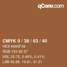 Color code: CMYK 0 / 38 / 63 / 40 | qconv.com
