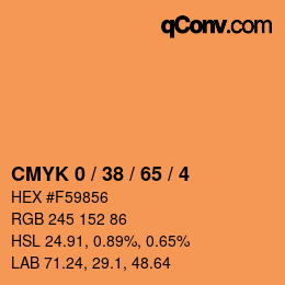 Color code: CMYK 0 / 38 / 65 / 4 | qconv.com